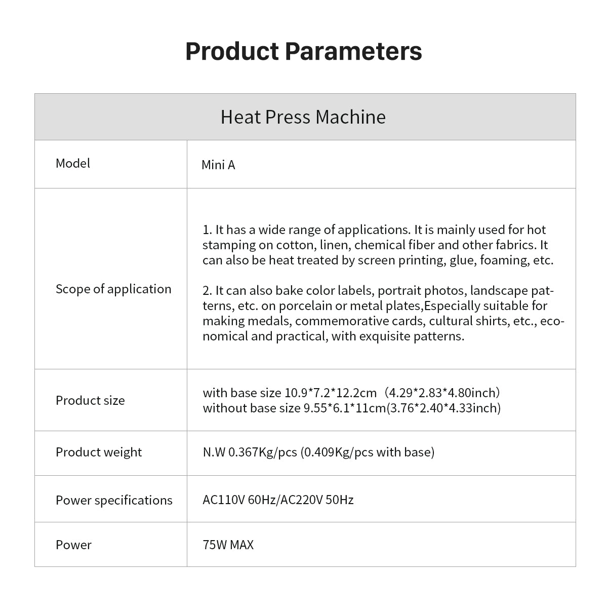 Mini Digital Heat Press | Commercial-Grade Portable Craft Press for Small-Batch Projects