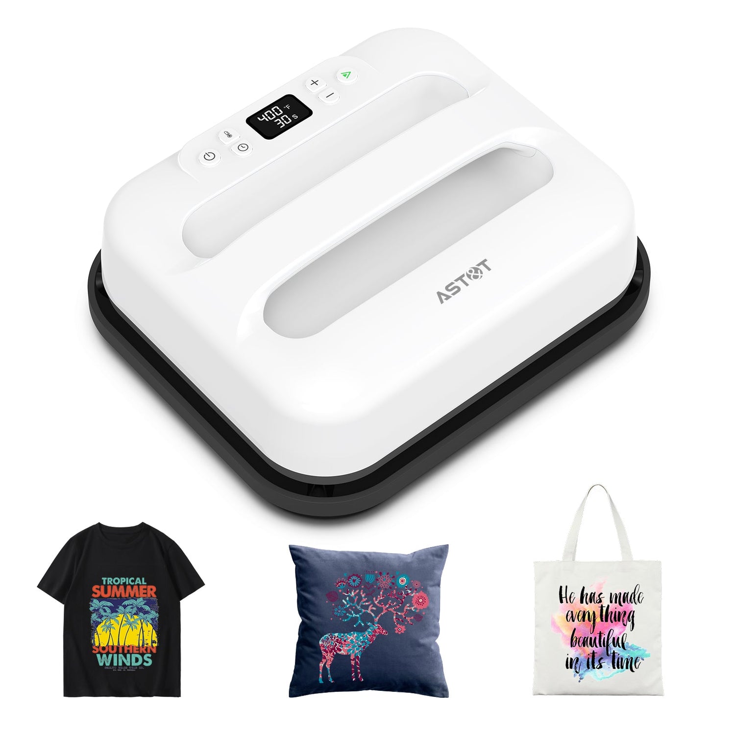 HP5 12"x10" Professional Portable Heat Press Machine | 110V/220V for T-Shirts Sublimation | Wholesale Available