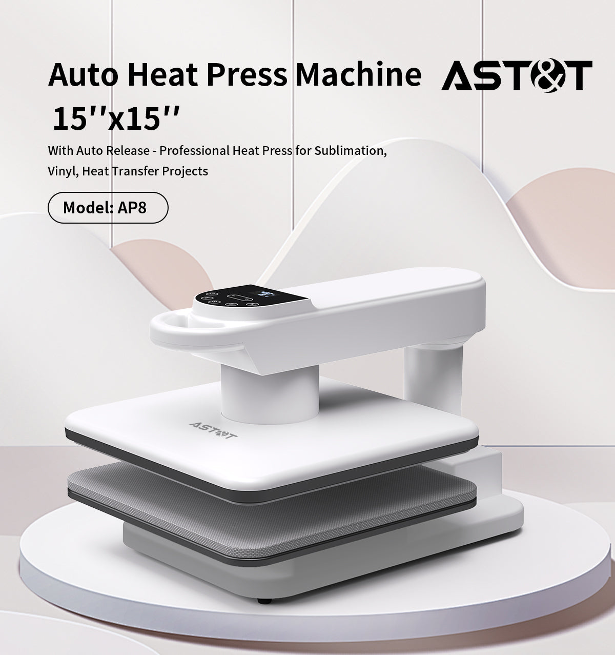 15"x15" Commercial Smart Auto Heat Press | Single Station