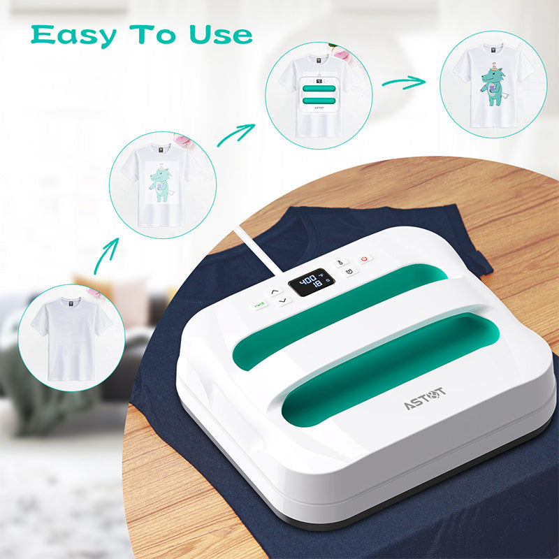 AST&T Smart Heat Press Machine (Model: HP3) – Professional HTV Heat Transfer for Small Businesses & Crafters