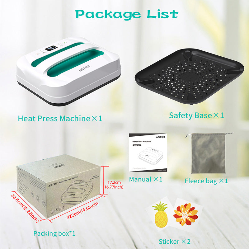AST&T Smart Heat Press Machine (Model: HP3) – Professional HTV Heat Transfer for Small Businesses & Crafters