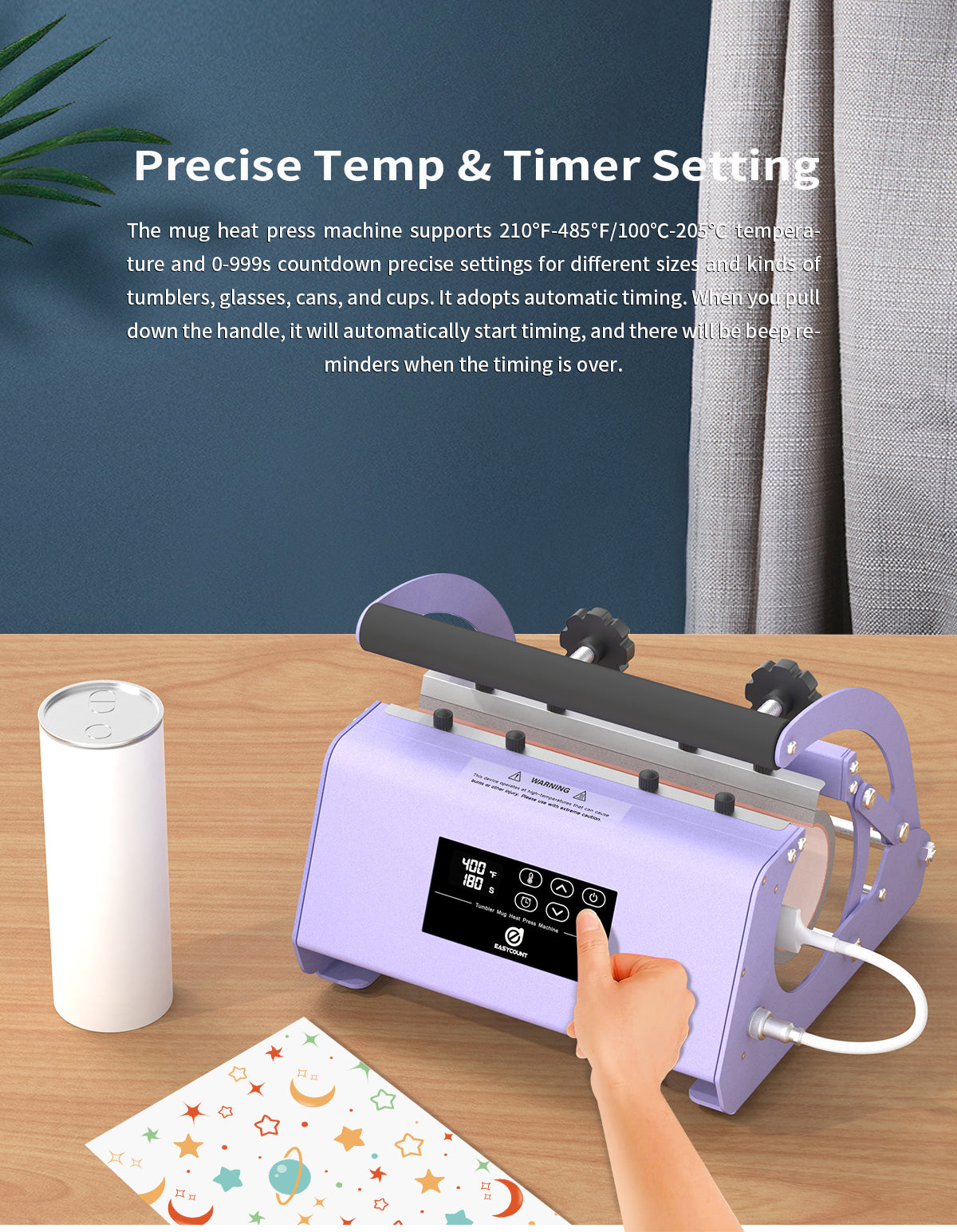 MPH2 Commercial Tumbler Heat Press - 11oz-30oz Universal Sublimation Machine for Custom Drinkware