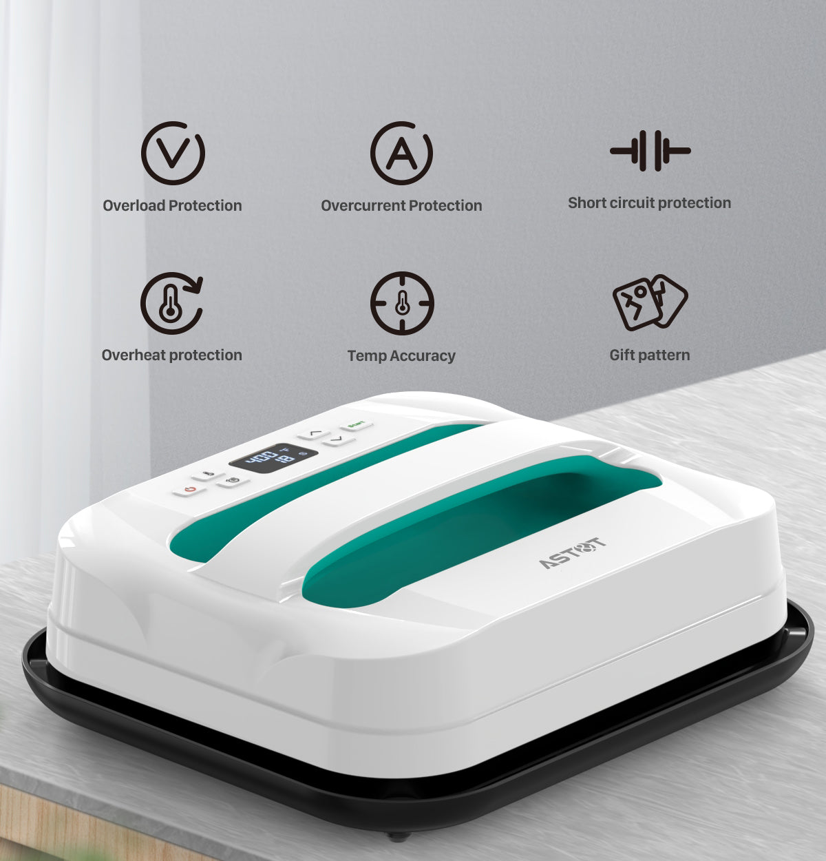 AST&T Smart Heat Press Machine (Model: HP3) – Professional HTV Heat Transfer for Small Businesses & Crafters
