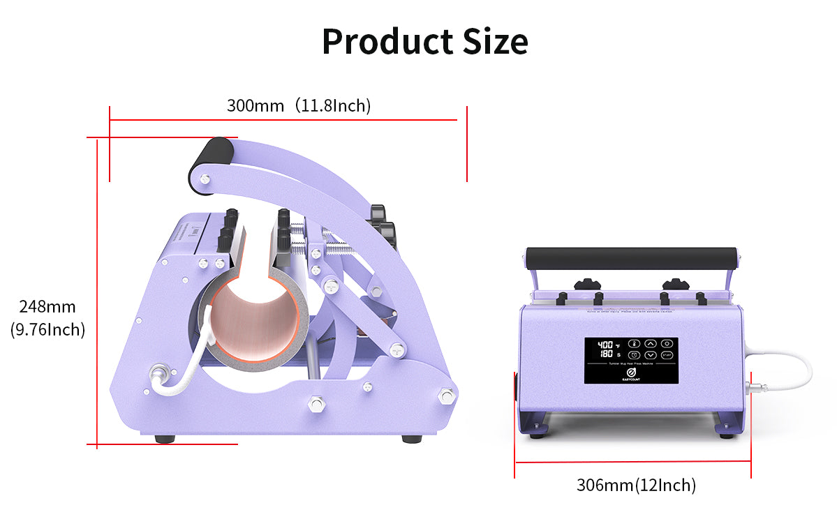 MPH2 Commercial Tumbler Heat Press - 11oz-30oz Universal Sublimation Machine for Custom Drinkware