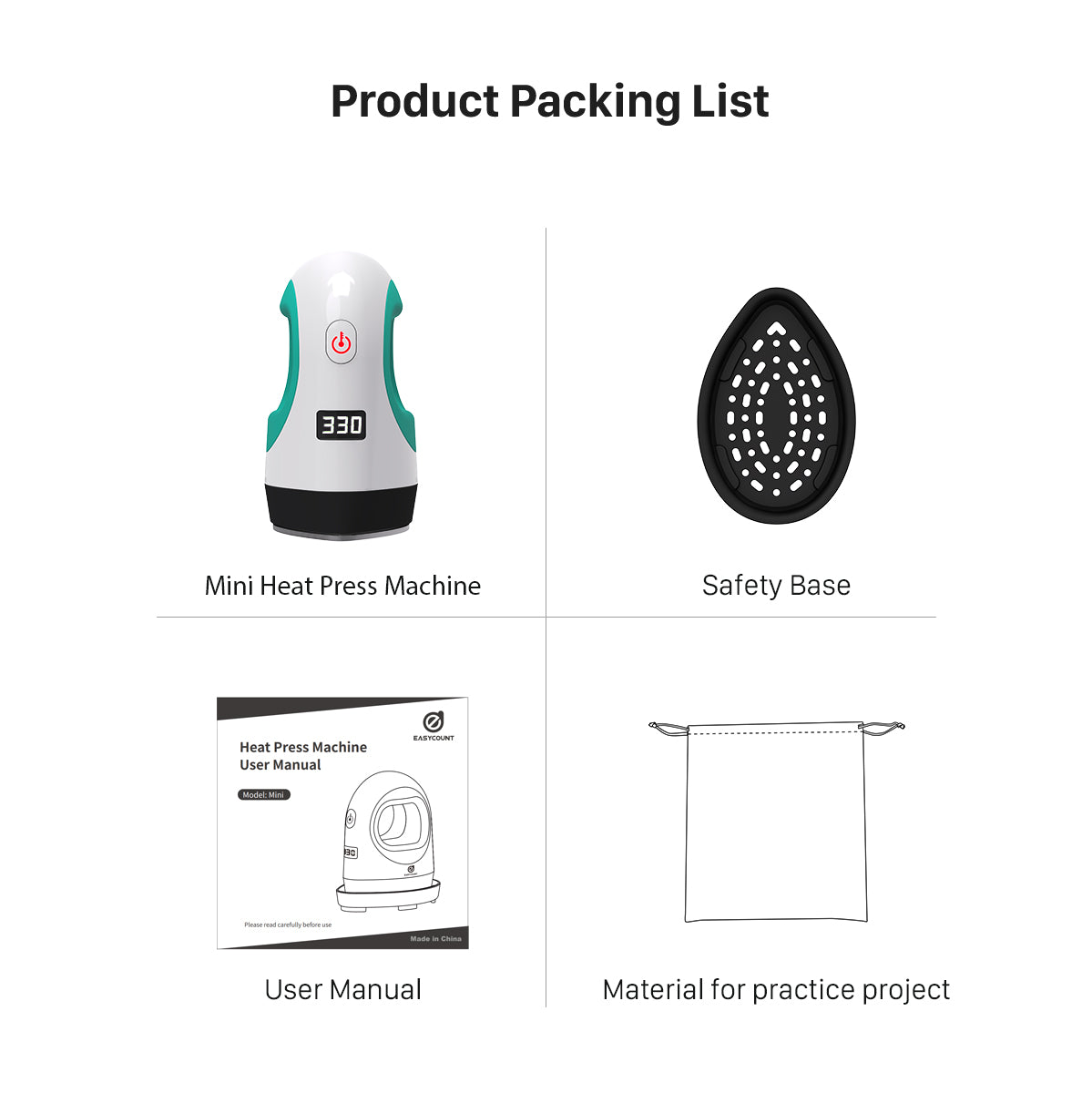 Mini Digital Heat Press | Commercial-Grade Portable Craft Press for Small-Batch Projects