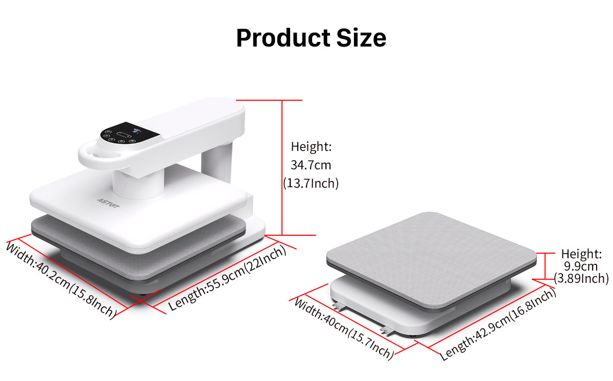 AP8-D Commercial Dual Station Automatic Heat Press | 15x15 Inch, 360° Swivel with Smart Pressure Control & Auto Release