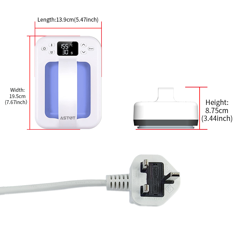 HP6 Smart Mini Heat Press 7"x4.8" | Portable Commercial-Grade Heat Press for Small Business &amp; Wholesale