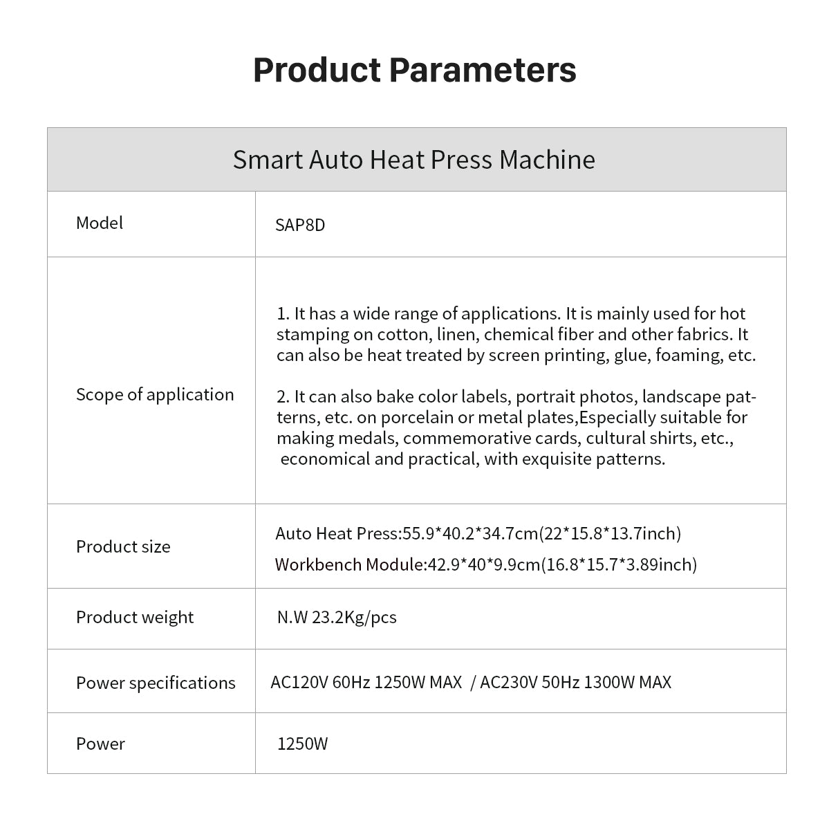 15"x15" Dual Station Automatic Heat Press Machine - Industrial Grade for Commercial Garment Production