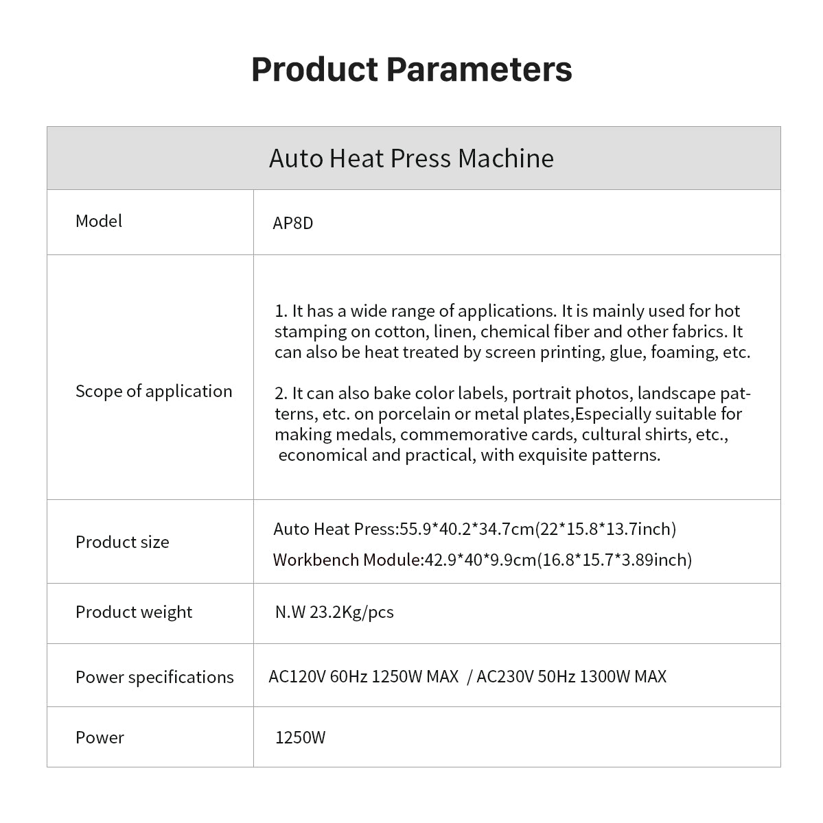 AP8-D Commercial Dual Station Automatic Heat Press | 15x15 Inch, 360° Swivel with Smart Pressure Control & Auto Release
