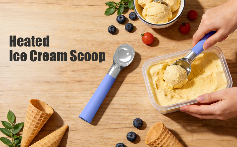 Professional Thermostatic Heated Ice Cream Scoop – Effortless Ice Cream Serving