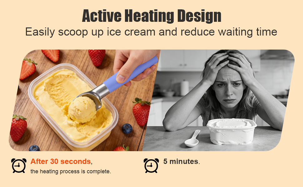Professional Thermostatic Heated Ice Cream Scoop – Effortless Ice Cream Serving