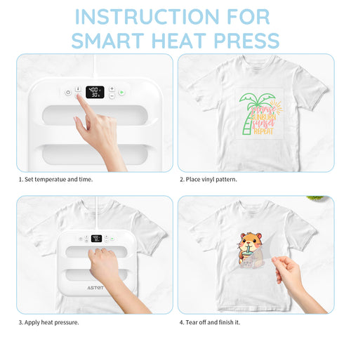 Hestia Tech HP5 12" x 10" Professional Portable Heat Press Machine for T-Shirts & Sublimation - 110V/220V Wholesale