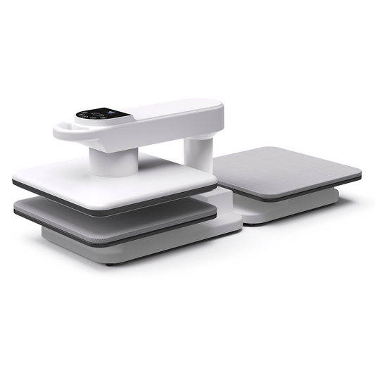 AP8-D Commercial Dual Station Automatic Heat Press | 15x15 Inch, 360° Swivel with Smart Pressure Control & Auto Release