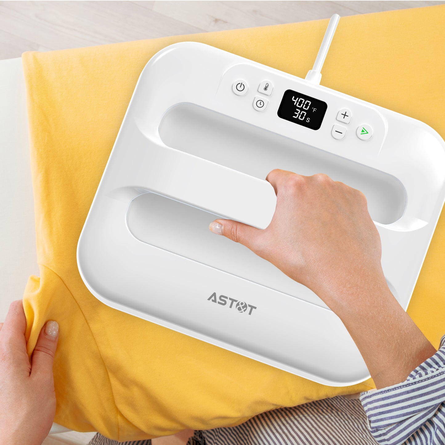 Hestia Tech HP5 12" x 10" Professional Portable Heat Press Machine for T-Shirts & Sublimation - 110V/220V Wholesale