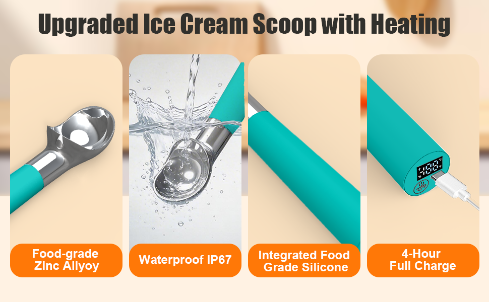 10.01 Commercial Thermostatic Heated Ice Cream Scoop