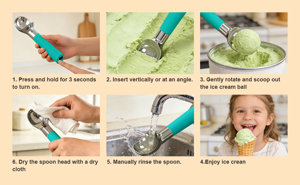 10.01 Commercial Thermostatic Heated Ice Cream Scoop
