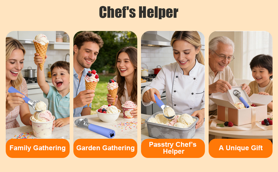 Professional Thermostatic Heated Ice Cream Scoop – Effortless Ice Cream Serving