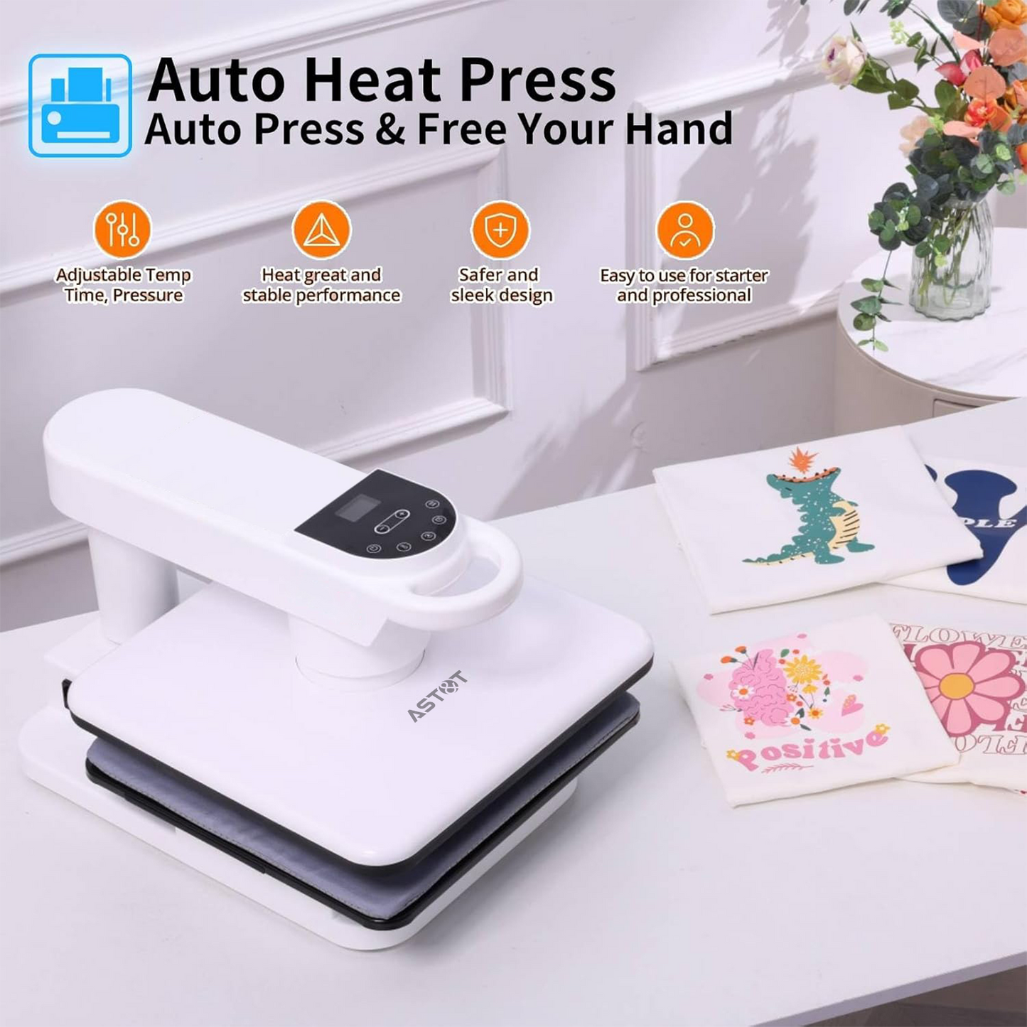 15"x15" Commercial Smart Auto Heat Press | Single Station