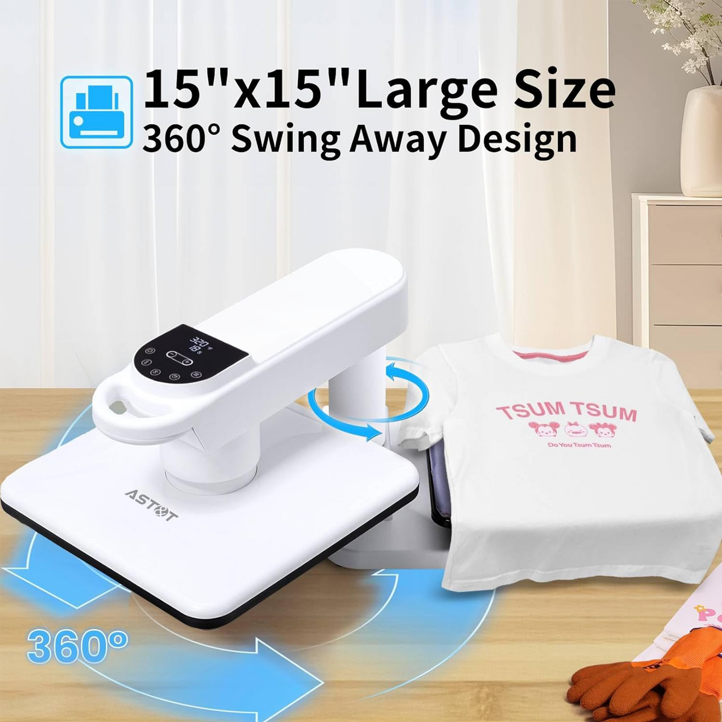 15"x15" Commercial Smart Auto Heat Press | Single Station