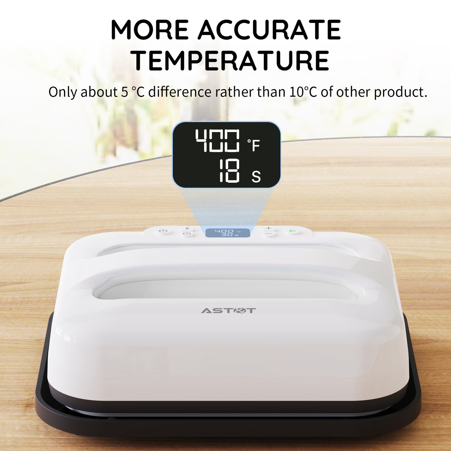 Hestia Tech HP5 12" x 10" Professional Portable Heat Press Machine for T-Shirts & Sublimation - 110V/220V Wholesale