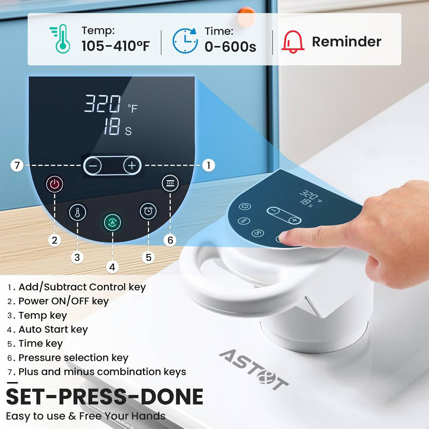 15"x15" Commercial Smart Auto Heat Press | Single Station