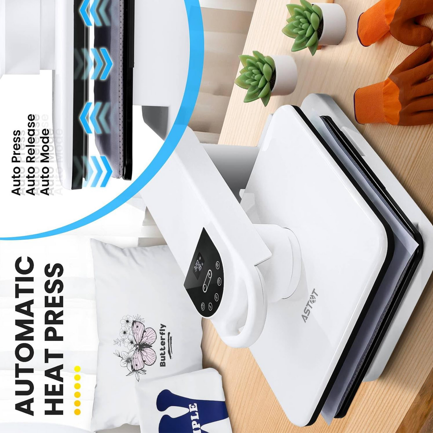 15"x15" Commercial Smart Auto Heat Press | Single Station