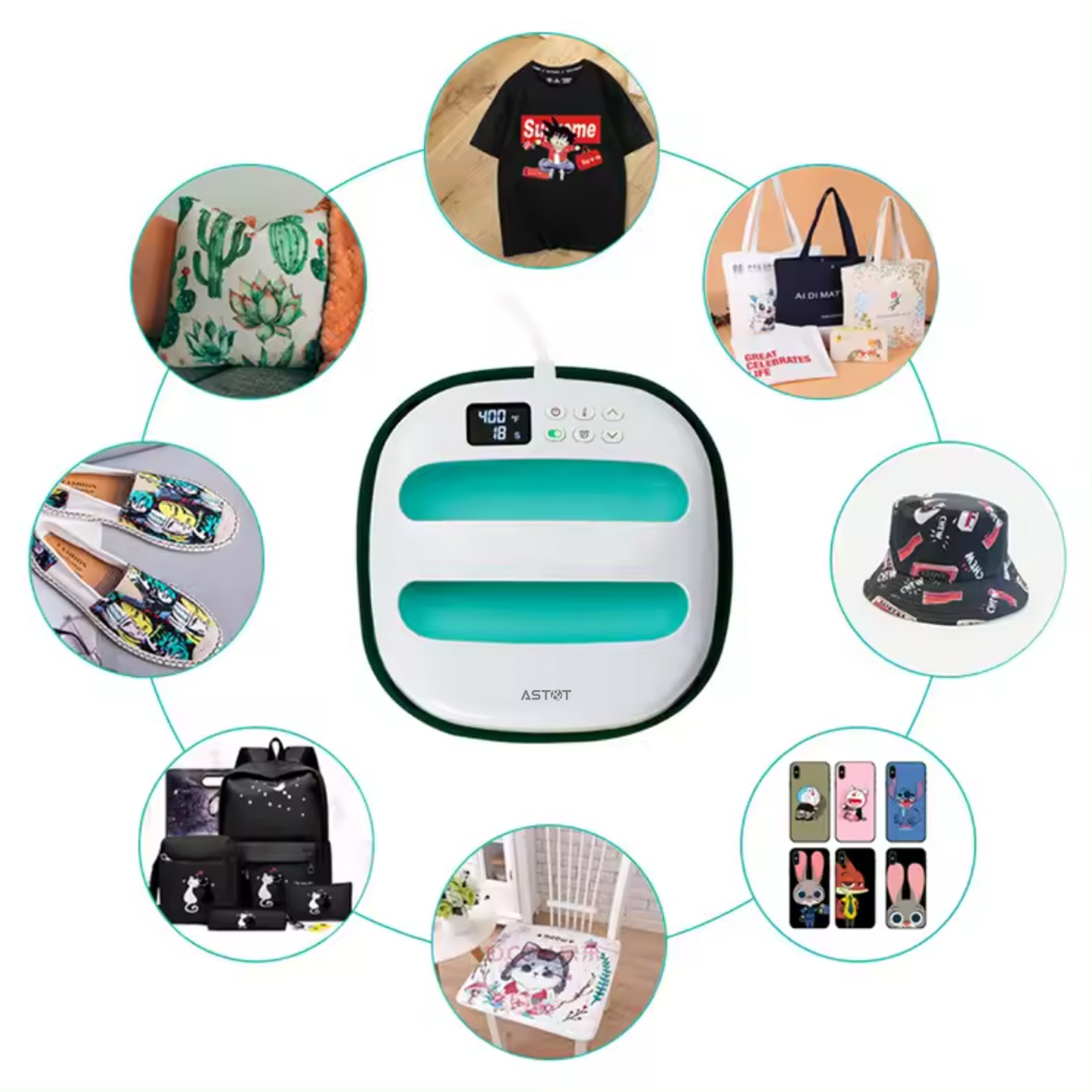HP2 Heat Press Machine - Professional 400°F HTV Iron-On Heat Press for DIY & Small Business