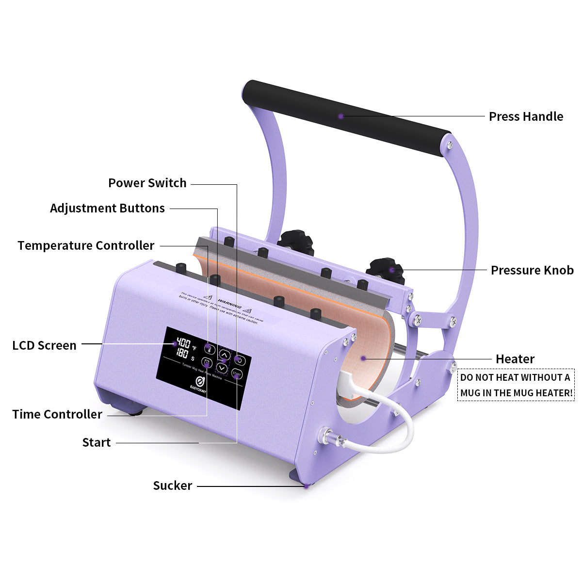 MPH2 Commercial Tumbler Heat Press - 11oz-30oz Universal Sublimation Machine for Custom Drinkware