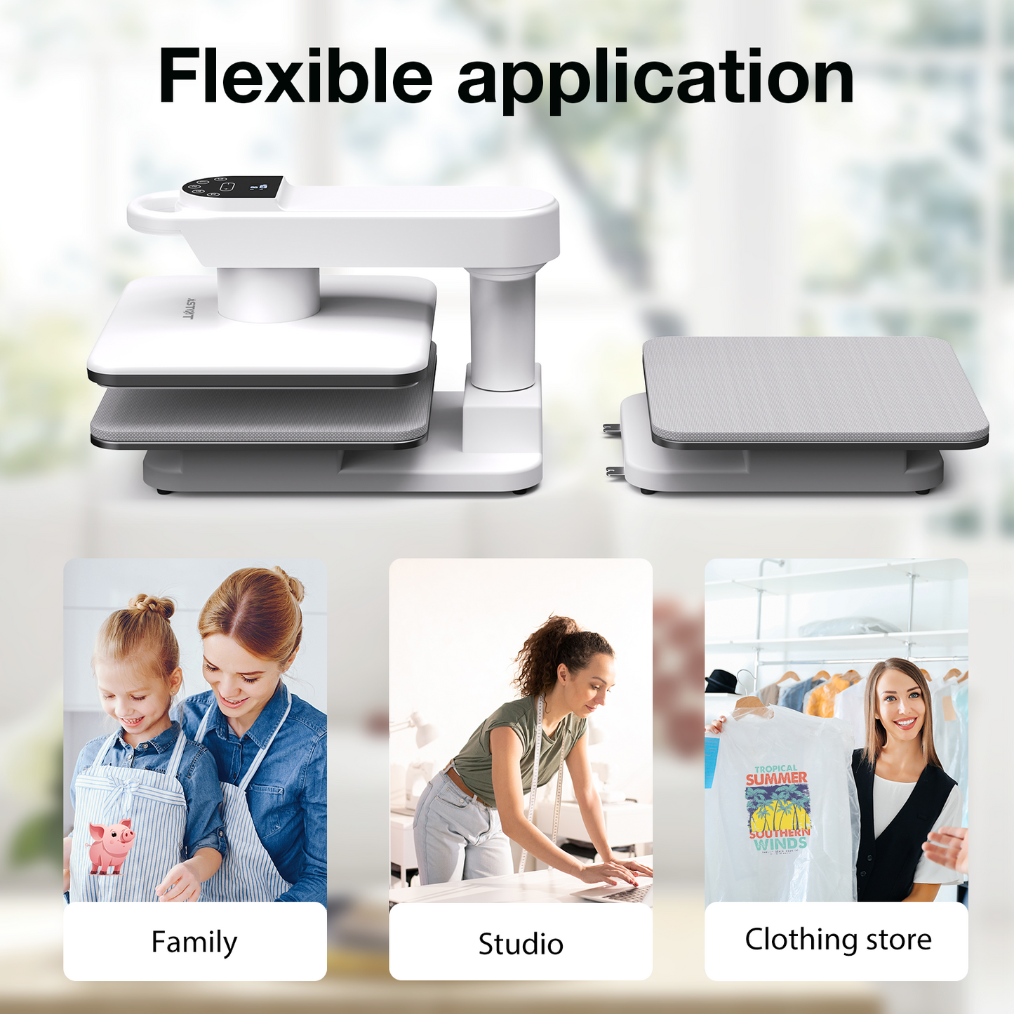 AP8-D Commercial Dual Station Automatic Heat Press | 15x15 Inch, 360° Swivel with Smart Pressure Control & Auto Release