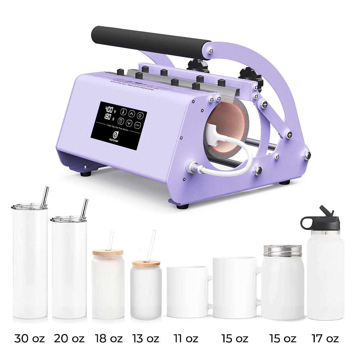 MPH2 Commercial Tumbler Heat Press - 11oz-30oz Universal Sublimation Machine for Custom Drinkware