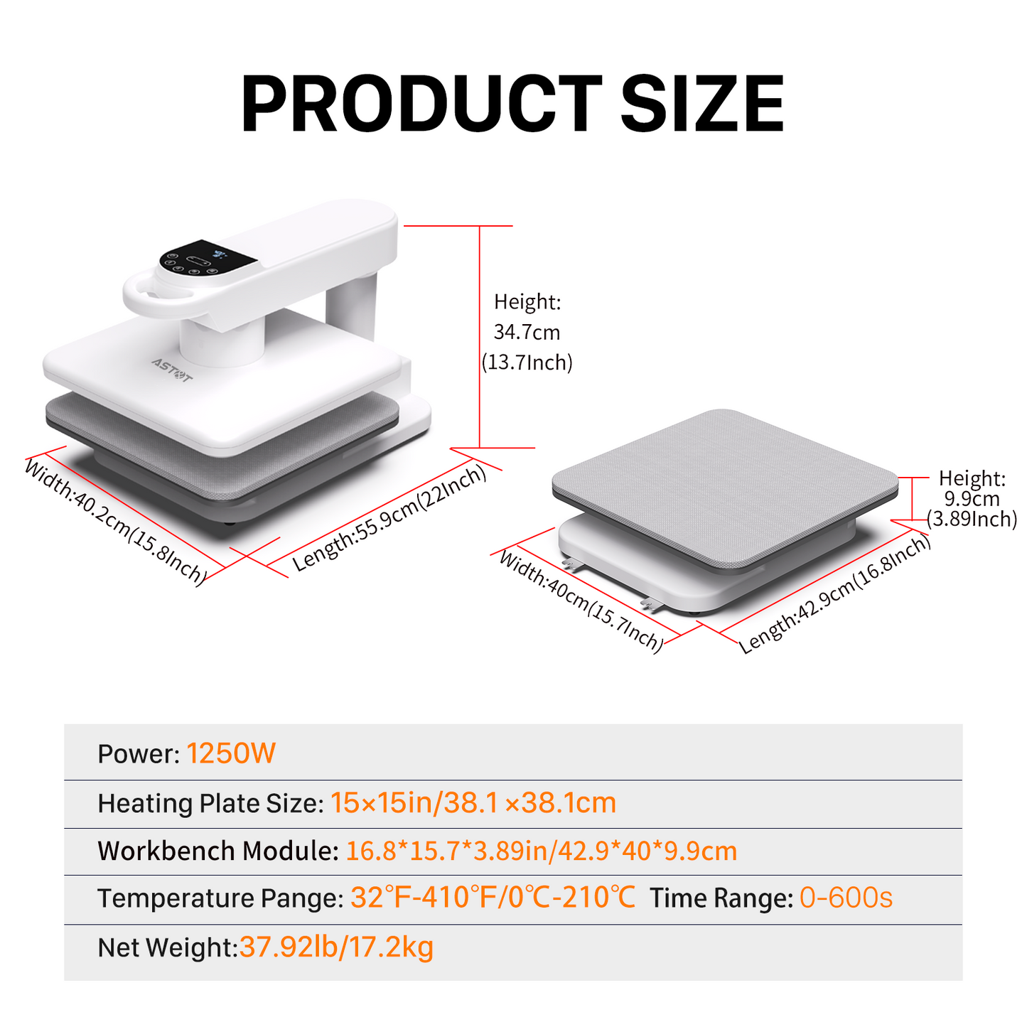 AP8-D Commercial Dual Station Automatic Heat Press | 15x15 Inch, 360° Swivel with Smart Pressure Control & Auto Release