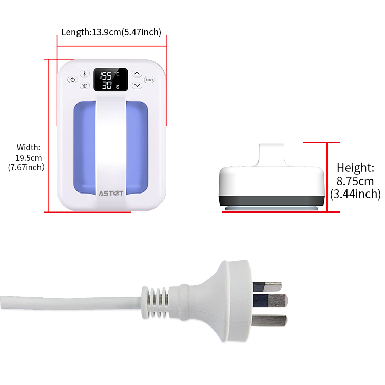 HP6 Smart Mini Heat Press 7"x4.8" | Portable Commercial-Grade Heat Press for Small Business &amp; Wholesale